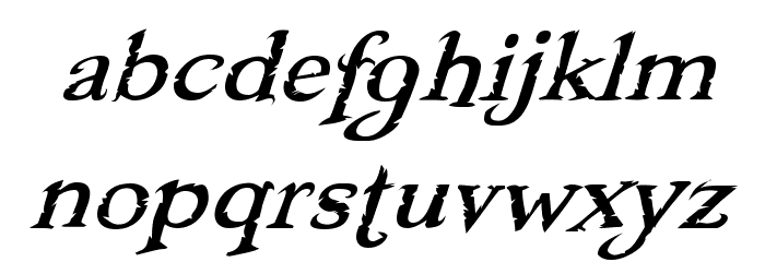 Freebooter Italic Font LOWERCASE