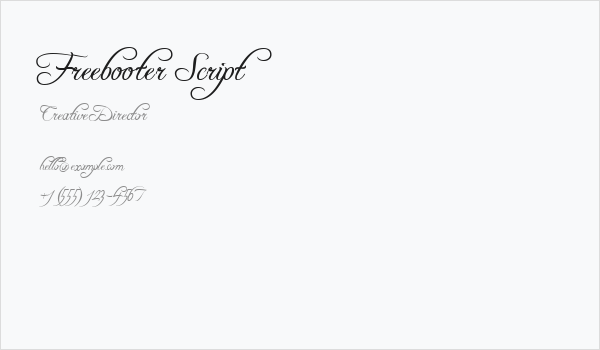 Freebooter Script Business Card