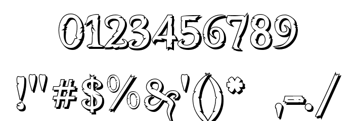 Freebooter Shadow Font OTHER CHARS