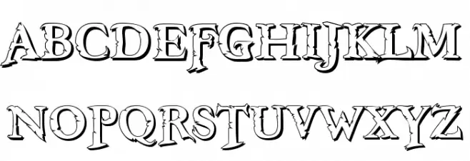 Freebooter Shadow Schriftart Groß