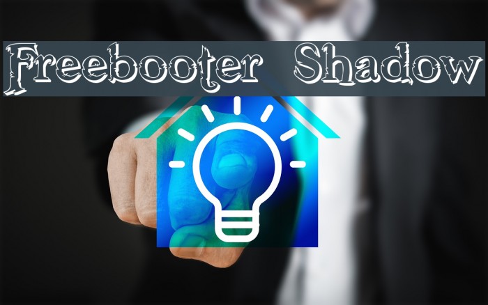 Freebooter Shadow Font examples