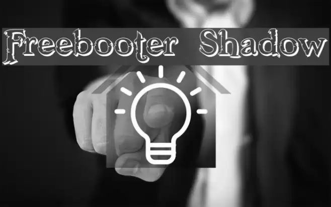 Freebooter Shadow Schriftart examples