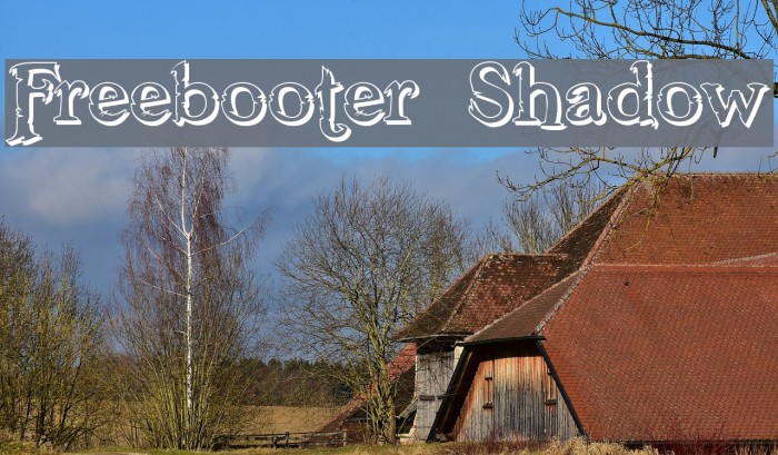 Freebooter Shadow Font examples