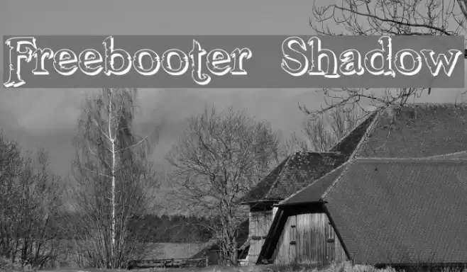 Freebooter Shadow Schriftart examples