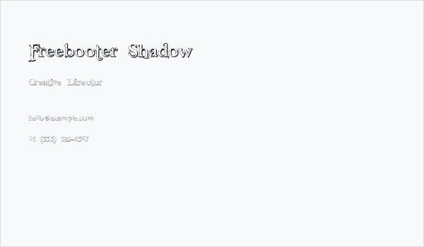 Freebooter Shadow Business Card