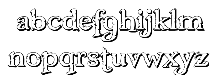 Freebooter Shadow Font LOWERCASE