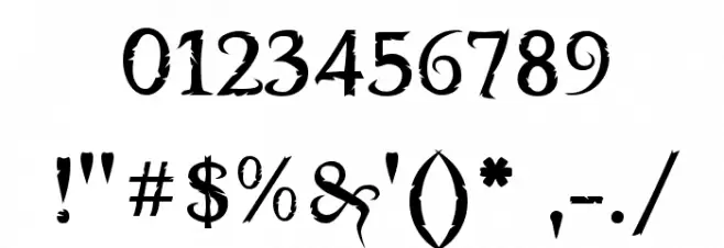 Freebooter Шрифта ДРУГИЕ символов