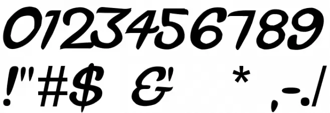 Freebrush Script Font OTHER CHARS