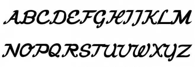 Freebrush Script Шрифта ВЕРХНИЙ