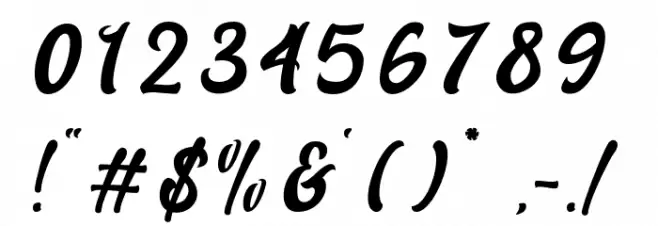 FreedamTheory Font OTHER CHARS