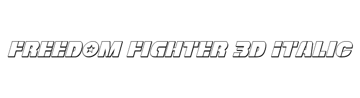 Freedom Fighter 3D Italic Font