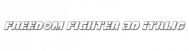 Freedom Fighter 3D Italic  Fuentes Gratis Descargar
