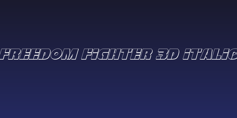 Freedom Fighter 3D Italic Social Header