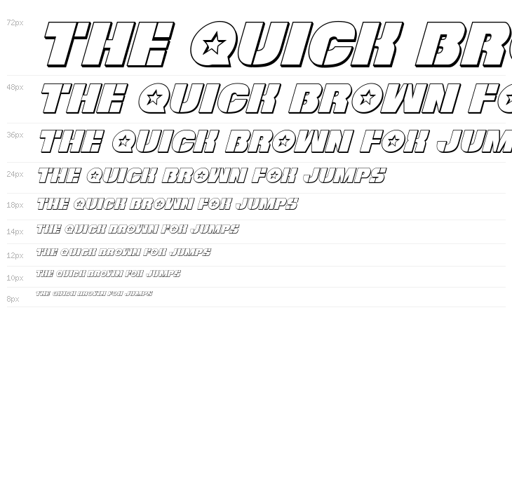 Freedom Fighter 3D Italic Waterfall