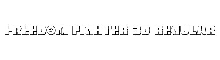 Freedom Fighter 3D Regular Font