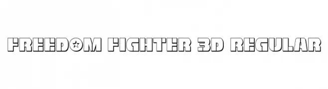 Freedom Fighter 3D Regular  Frei Schriftart Herunterladen