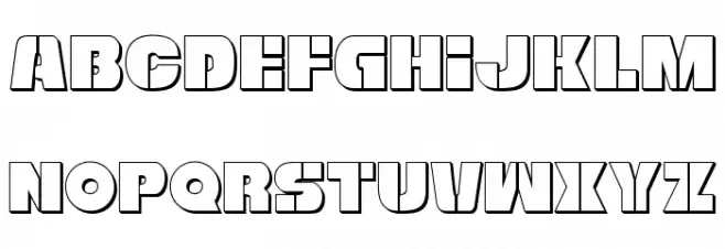 Freedom Fighter 3D Regular Schriftart Groß