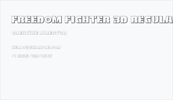 Freedom Fighter 3D Regular Business Card
