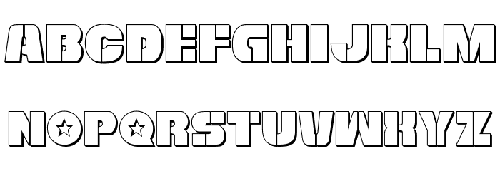 Freedom Fighter 3D Regular Font LOWERCASE