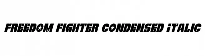 Freedom Fighter Condensed Italic  Frei Schriftart Herunterladen