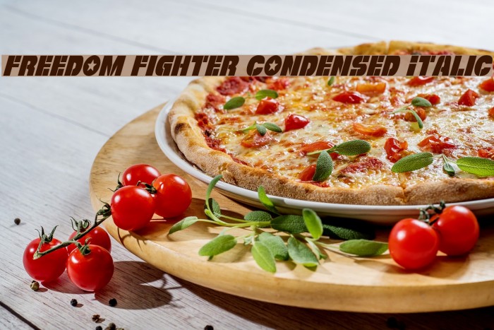Freedom Fighter Condensed Italic Example 2