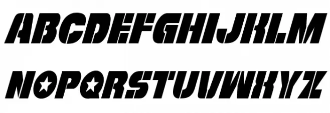 Freedom Fighter Condensed Italic خط أحرف صغيرة