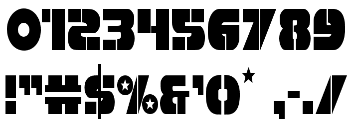 Freedom Fighter Condensed Font OTHER CHARS