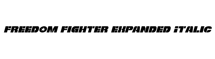 Freedom Fighter Expanded Italic Font