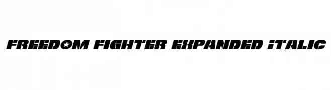 Freedom Fighter Expanded Italic  Free Fonts Download