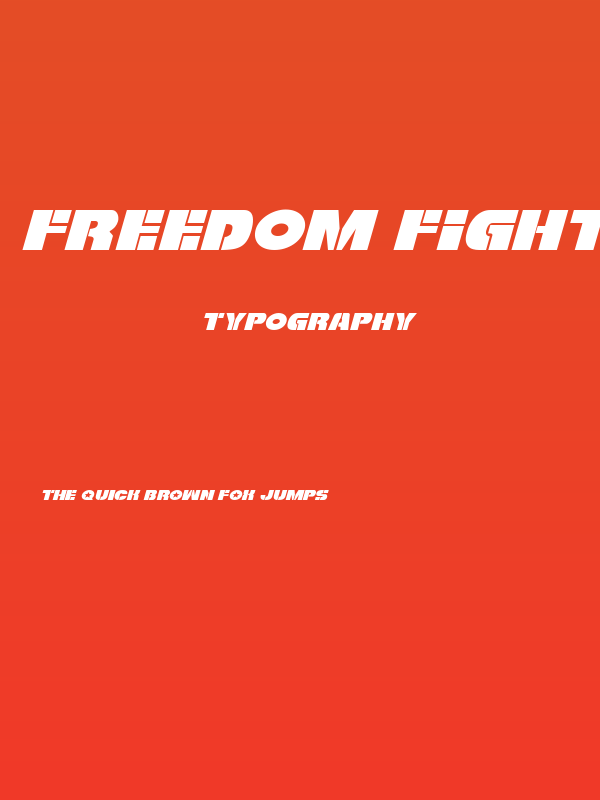Freedom Fighter Expanded Italic Poster