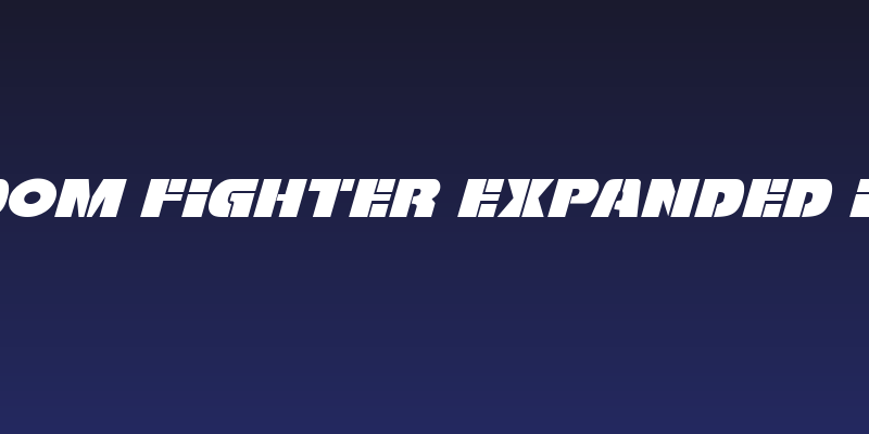 Freedom Fighter Expanded Italic Social Header