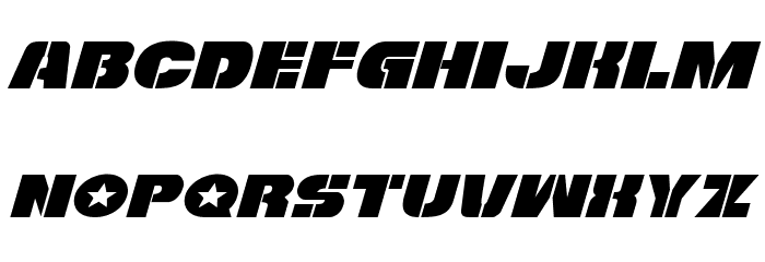 Freedom Fighter Expanded Italic Font LOWERCASE