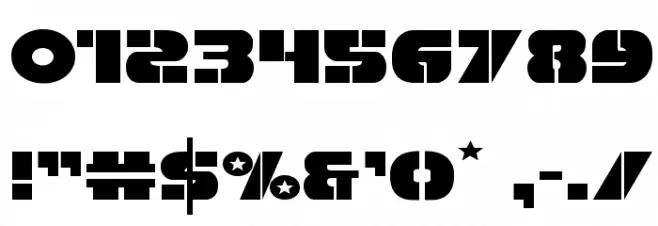 Freedom Fighter Expanded Font OTHER CHARS