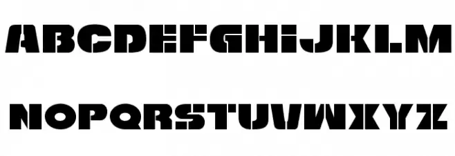 Freedom Fighter Expanded Schriftart Groß