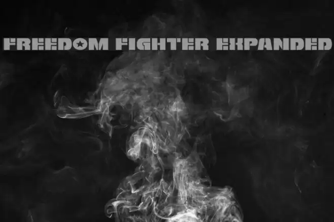 Freedom Fighter Expanded Font examples