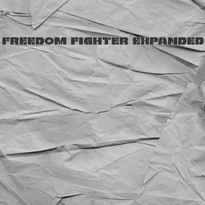 Freedom Fighter Expanded Font examples