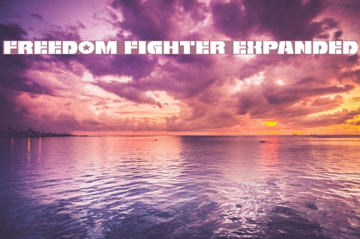 Freedom Fighter Expanded Font examples