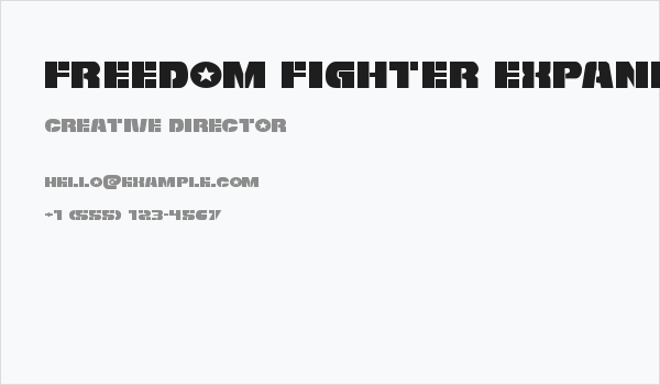Freedom Fighter Expanded Business Card
