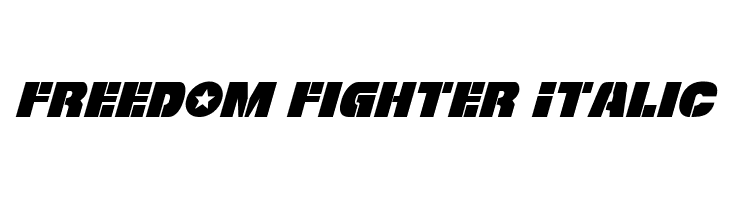 Freedom Fighter Italic Font
