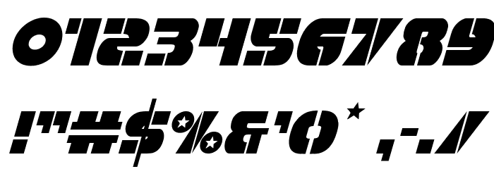 Freedom Fighter Italic Font OTHER CHARS