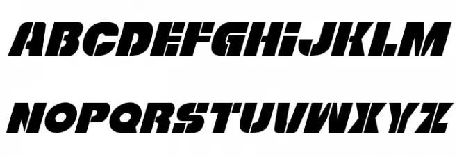 Freedom Fighter Italic フォント 大文字