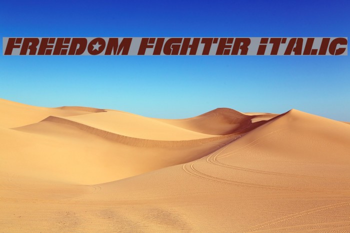 Freedom Fighter Italic Font examples