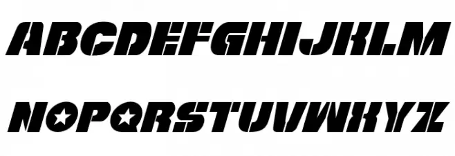 Freedom Fighter Italic फ़ॉन्ट लोअरकेस