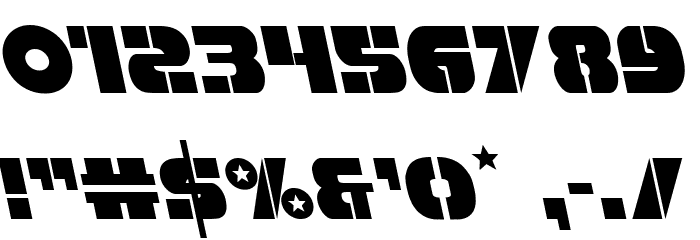 Freedom Fighter Leftalic Font OTHER CHARS