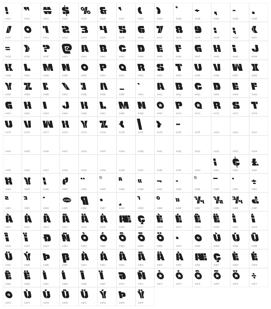 Freedom Fighter Leftalic Character Map