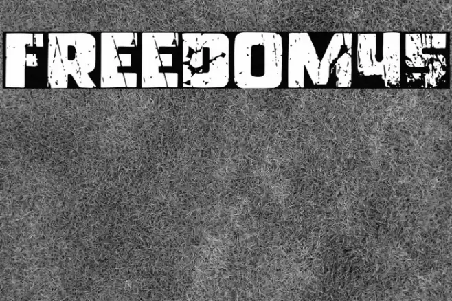 Freedom45 Font examples