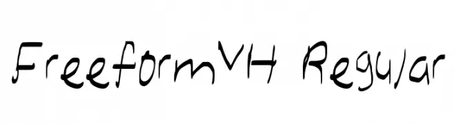 FreeformVH Regular  フリーフォントのダウンロード