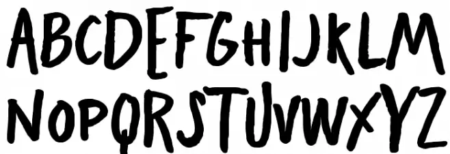Freehand Blockletter Bold Font Litere mari