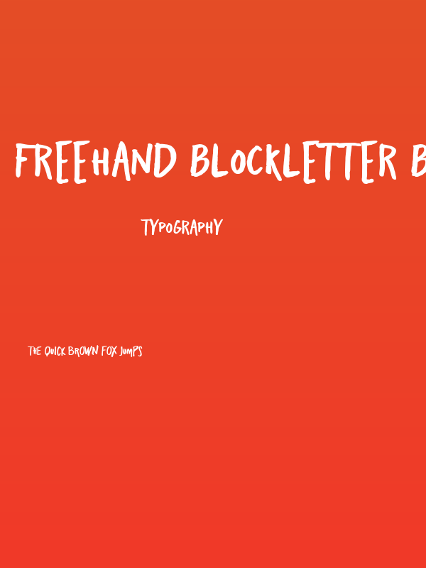 Freehand Blockletter Bold Poster