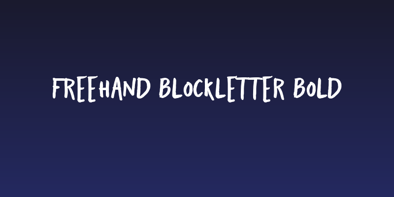 Freehand Blockletter Bold Social Header